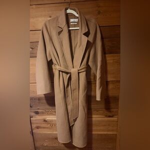 Stylish Tan Belted Coat